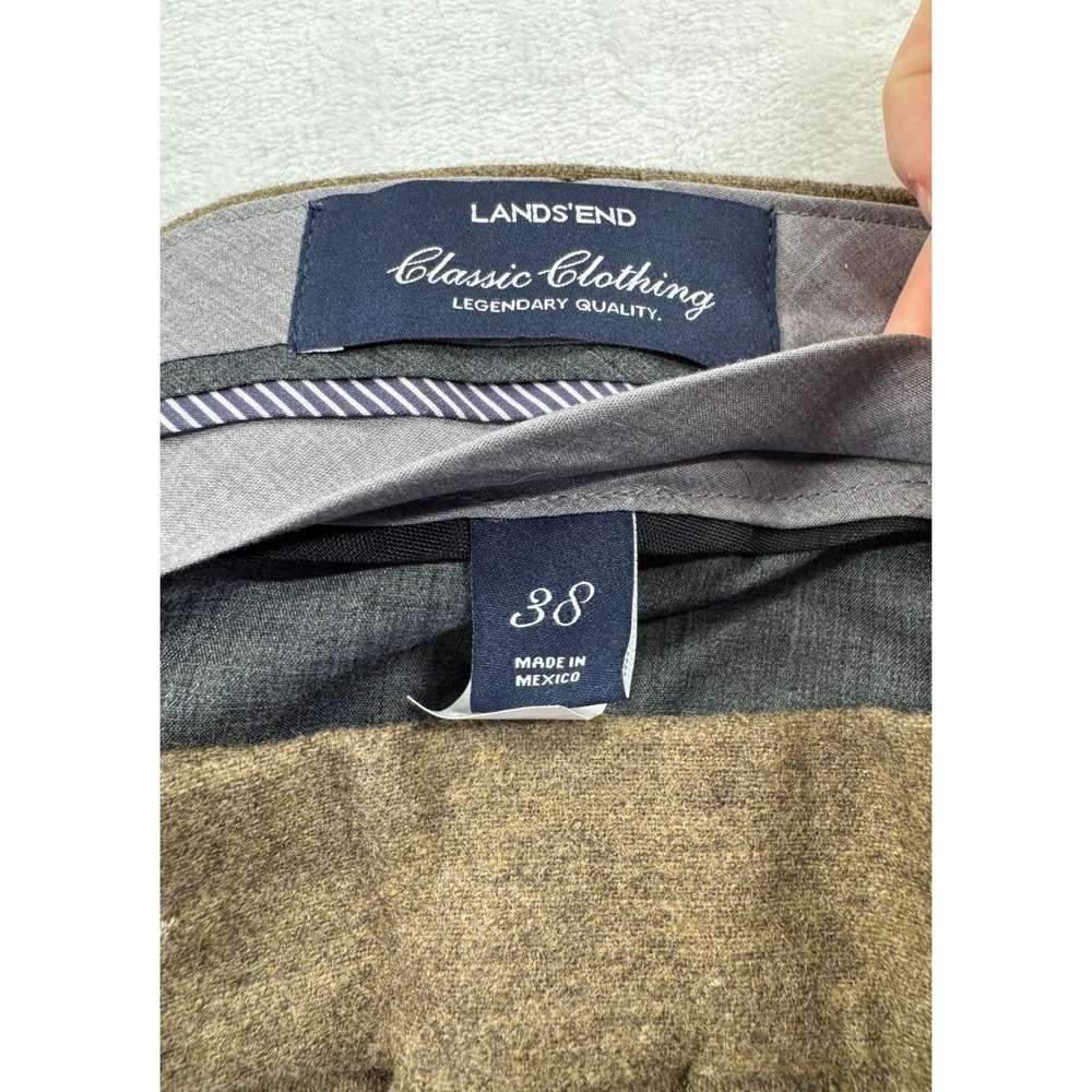 Lands' End Classic Clothing Traditional Fit Chino Pants Men's 38 Khaki Casual - Picture 6 of 12